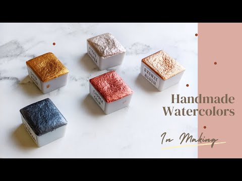 Making of Metallic Handmade Watercolors | Tips and Tricks for Paint Mulling