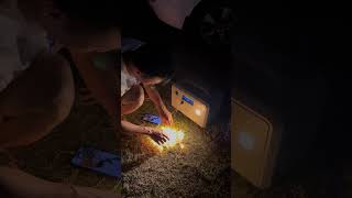 Setup a movie night with #genki #portablepowerstation. #offgrid #renewableenergy #backuppower