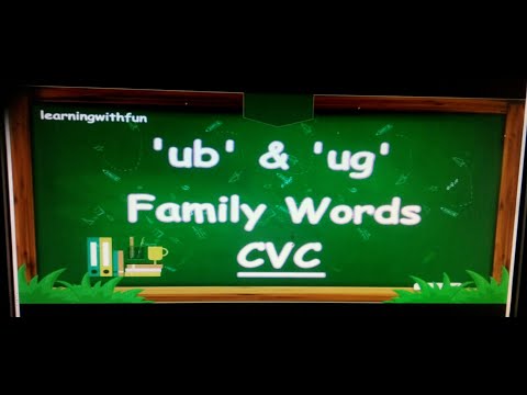 'ub' and 'ug' Family Words|Phonics Lessons|CVC|Teachers Resources