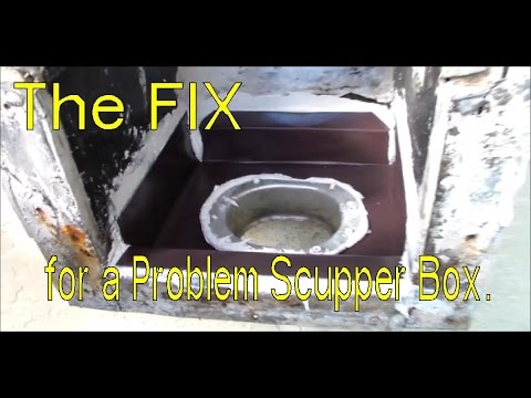 The Fix - Scupper Repair with Elastomeric Coating and Sheet Metal 2 of 4