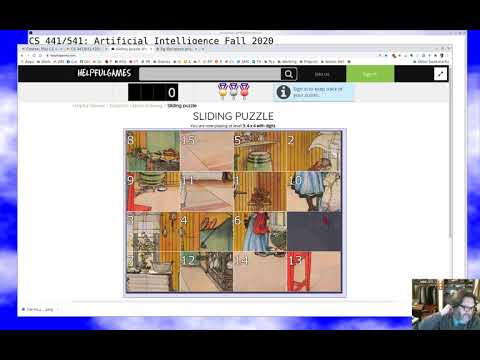PSU CS 441/541 Artificial Intelligence: Sliding Tile Puzzles