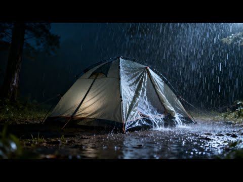 No Ads Rain Sounds for Sleep - ASMR Rain and Thunder Sounds For Sleeping, Relaxing, Dark & Rain Live
