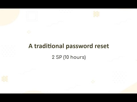 A traditional password reset