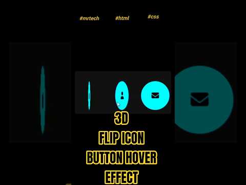 ✨3D Flip Icon Buttons on Hover using HTML & CSS ✨ #coding #shorts