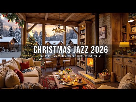 Relax With Cozy Christmas Instrumental at Cozy Coffee Shop Ambience 🎄Soft Jazz Background Music