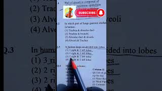 lungs are divided into how many lobes? #anatomy mcqs Hindi/ Urdu/ English #viralvideo. #neet  #mbbs.