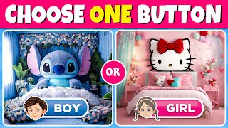 Choose One Button! 🤩 GIRL or BOY Edition 💙❤️ Quiz Rainbow
