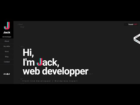 personal animated portfolio website using html css and javascript | responsive | code in description