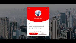 Animated Profile Card Using HTML, CSS and JavaScript || Smartcode India