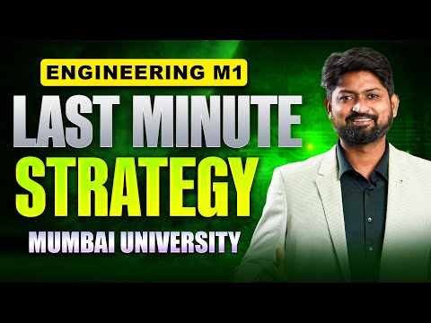 Mumbai University Engineering M1 | Last minute Strategy | Ankush Sir