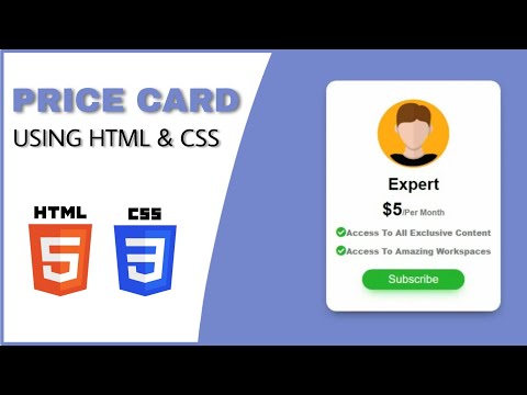 Price Card Design Using HTML and CSS Only