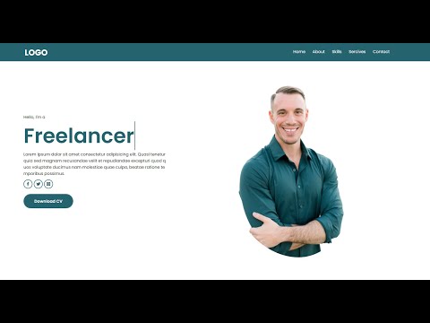 Animated Portfolio Website Template Using HTML, CSS & JavaScript