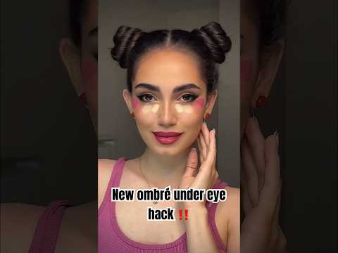 New ombre under eye hack 🤪 have you tried this trend??#shorttips #makeuptrends