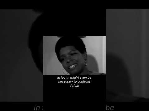 Maya Angelou #poet #talking #confrontation #about  #defeat