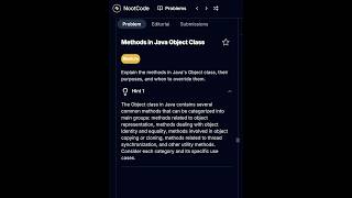 Methods in Java Object Class