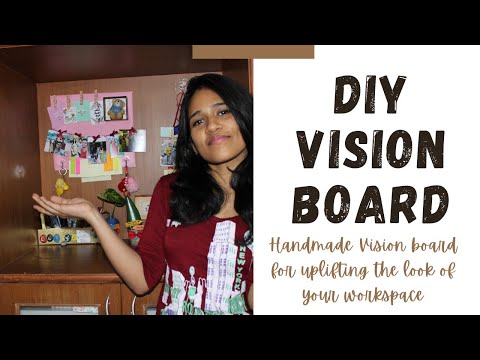DIY vision board 😍❤ #studyspacemakeover #easydiycardboardcraft #cardboardcraft #handmade ❤✨🖼📸