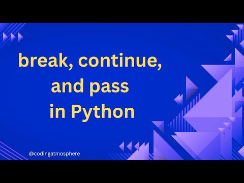 Stop, Skip, or Do Nothing? | break vs continue vs pass in Python 🐍