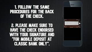 Classic Bank Mobile Deposit Tutorial