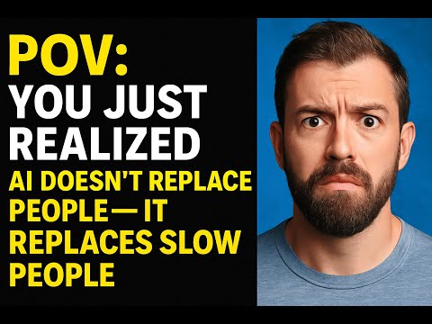 POV: You Just Realized AI Doesn’t Replace People  It Replaces Slow People