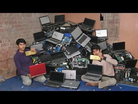 Inside Factory Process: 24k Gold Recovery from Old Laptops & Computer Scrap