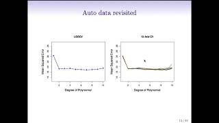 Statistical Learning: 5.2 K-fold Cross Validation