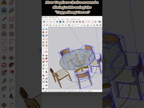 ✨Learn how to use 'Copy Along Curve' tool in SketchUp #CopyAlongCurve #sketchuptutorialforbeginners