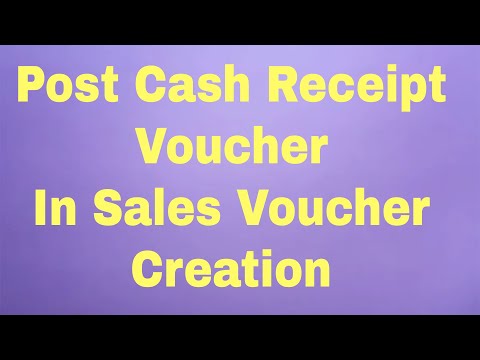 post cash receipt voucher during creating sales voucher || free tdl || @TallyTdlSolution