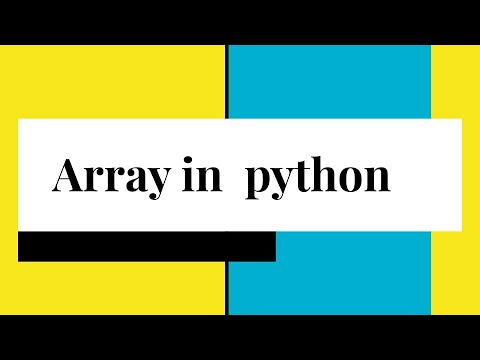 arrays and lists in python
