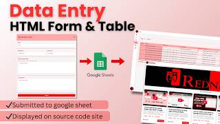 HTML Form Data Entry to Google Sheets | Full Web App Tutorial