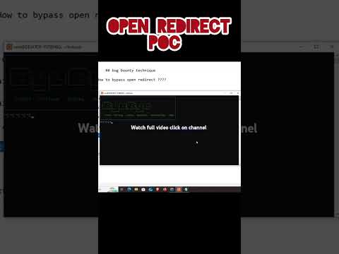 Easy bypass 💪open redirect POC #bugbounty #bugbountytips #cybersecurity #hackingtechniques