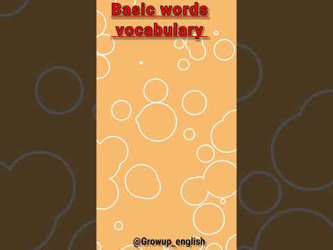 basic words  vocabulary...