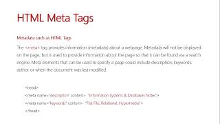 HTML Meta Tags