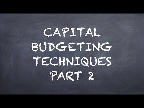 [Old Version] Capital Budgeting Techniques Part 2【Deric Business Class】