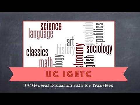 IGETC for UC Transfer Students