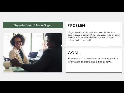 Learn to Expand Text from One Cell to Entire Row in Excel with Megan the Fashion Blogger
