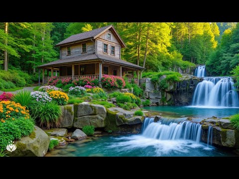 Soothing white noise, helps sleep well and deeply, relaxing nature sounds, relaxing piano music