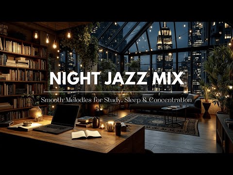 Night Jazz Mix | Smooth Study Music & Cozy Work Vibes | Relaxing Instrumental Jazz Lounge