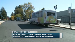 New bus routes and extended hours coming to Redmond, Bend, and Madras in 2026