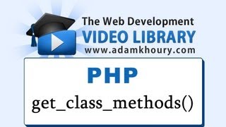 PHP Tutorial - get_class_methods() Function Object Oriented Programming OOP