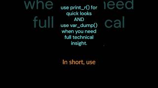 Using var_dump() vs print_r()