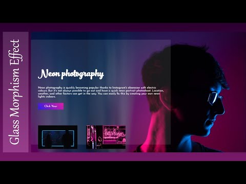 Glassmorphism Effects modern Website | How To Create Website Using HTML And CSS | Website Design