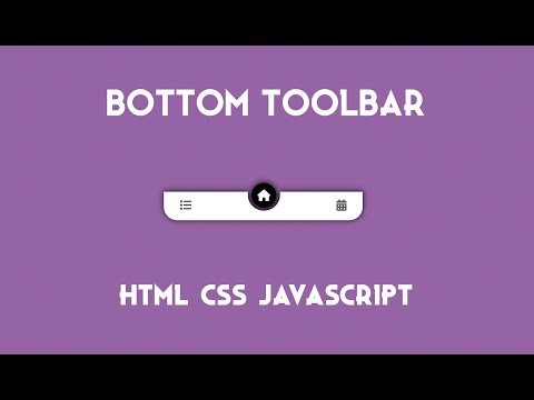 Bottom Toolbar - HTML CSS JavaScript