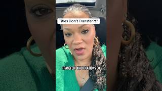 Titles Don’t Transfer!  #careercoach