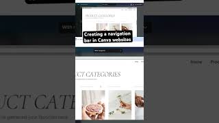 Let’s create a navigation menu in our Canva Website! #canva #webdesign #canvacreator