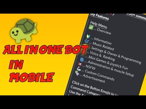 How to make all in one bot in discord without coding mobile/android video by NOTx72 GAMER
