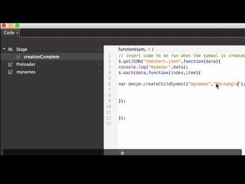 How to use JSON with Edge Animate