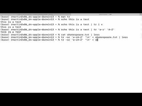 Unix TR command examples