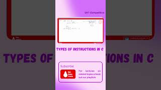 Instructions in C #cprogramming #cprogramminginhindi #cprograming  #computerscience #computer