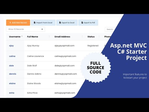 ASP.NET MVC Project Source Code (ASP.NET MVC project starter kit)