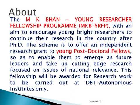 MK Bhan Young Researcher Fellowship